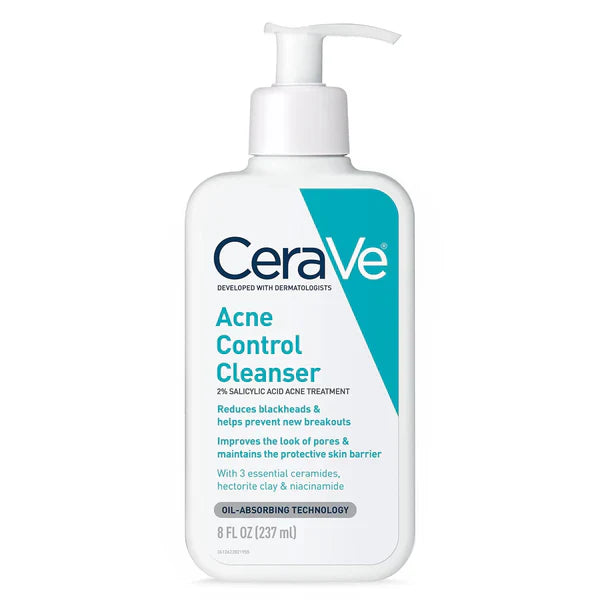 CeraVe Acne Control Cleanser 2% Salicylic Acid Acne Treatment 237ml