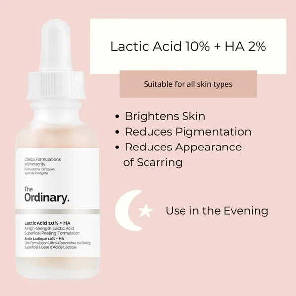 The Ordinary Lactic Acid 10% + HA 2% Superficial Peeling Formulation 30ml